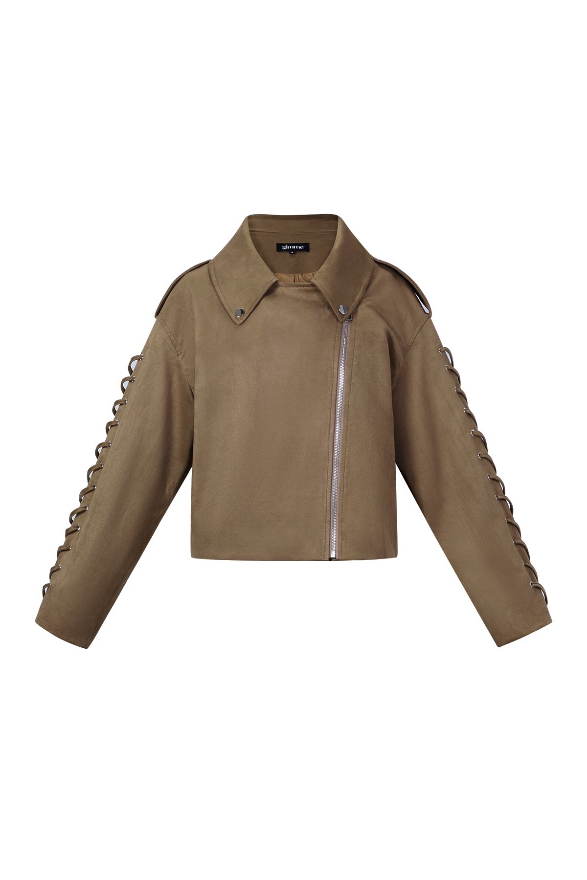 Woven Polyester Fiber Women's Jacket Street Style Tie-up