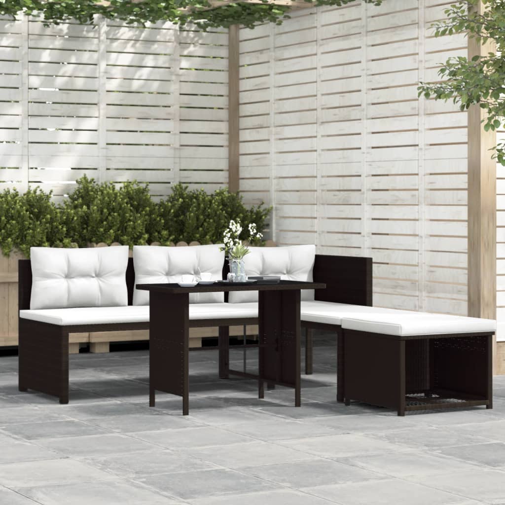 Tuinset Met Kussens Poly Rattan