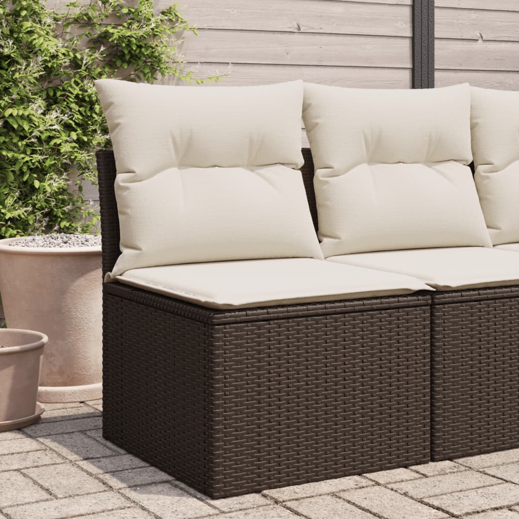 Tuinstoel Zonder Armleuning Met Kussens Poly Rattan