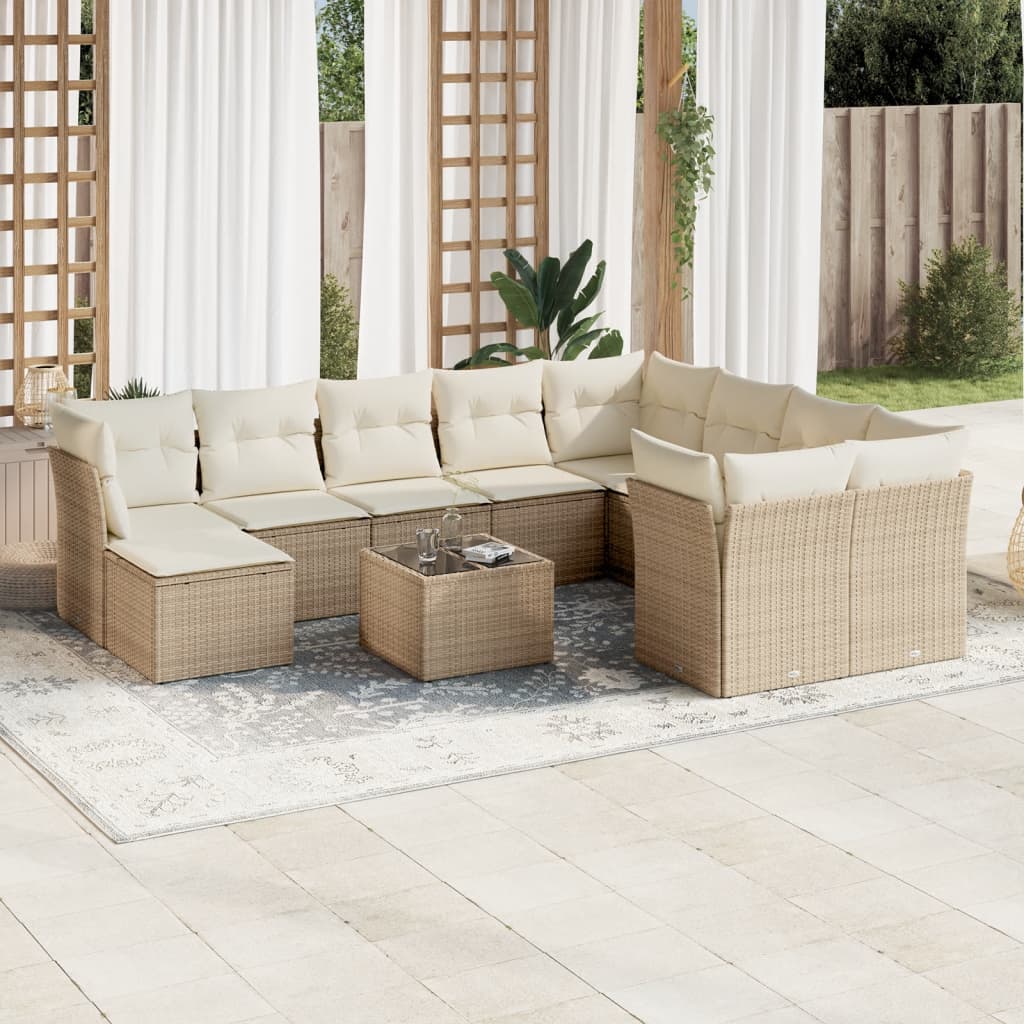 Tuinset Met Kussens Poly Rattan