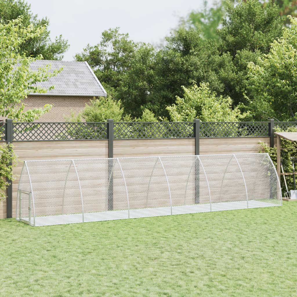 Konijnenhok 100X105X120 Cm Gegalvaniseerd Staal Zilverkleurig