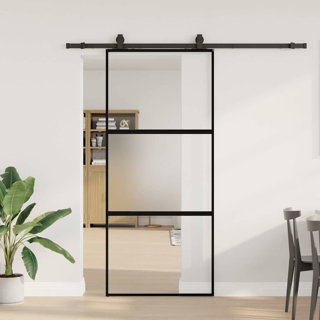Schuifdeur Met Beslagset 76X205 Cm Gehard Glas