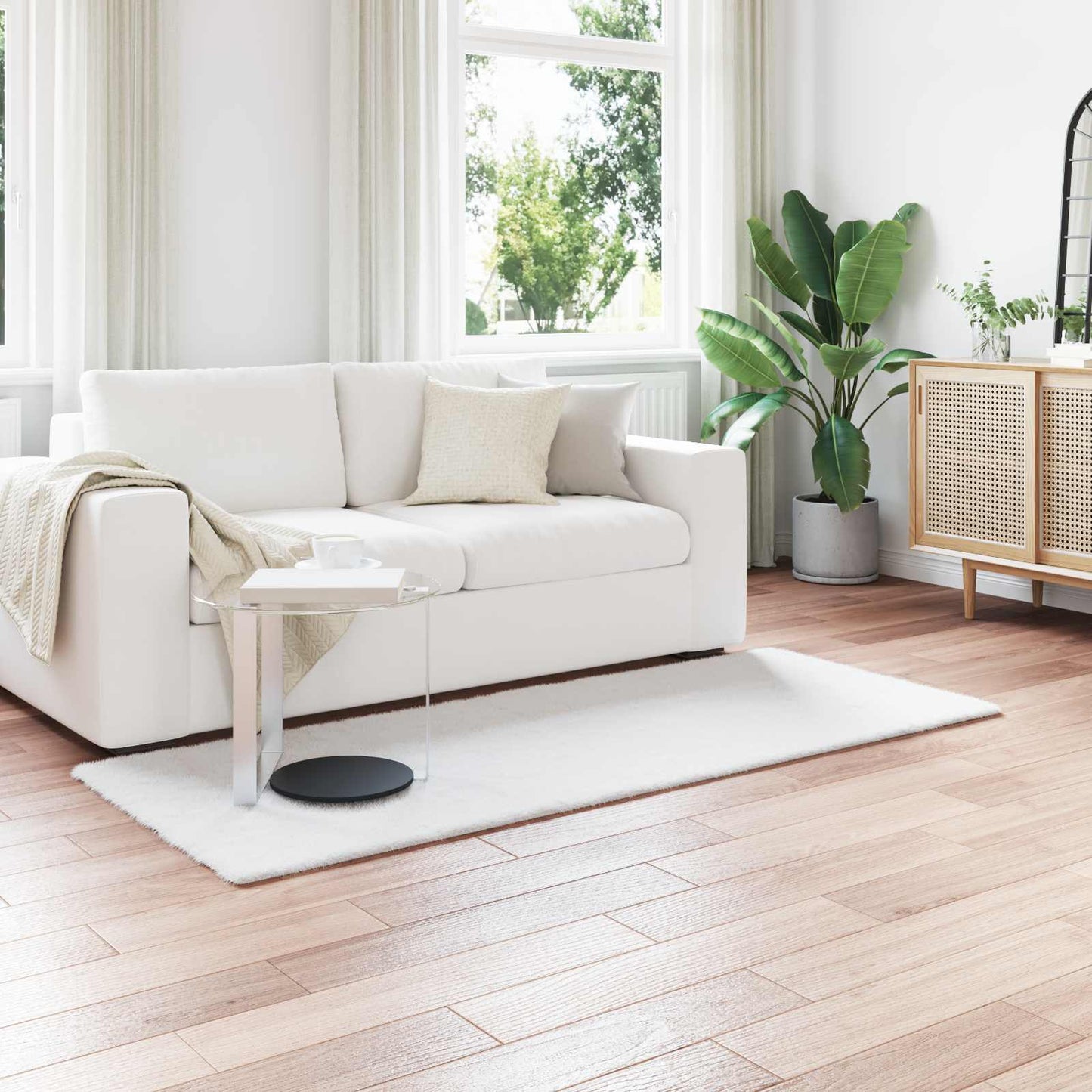 Nep Konijnenbont Tapijt Olite Polyester Wit