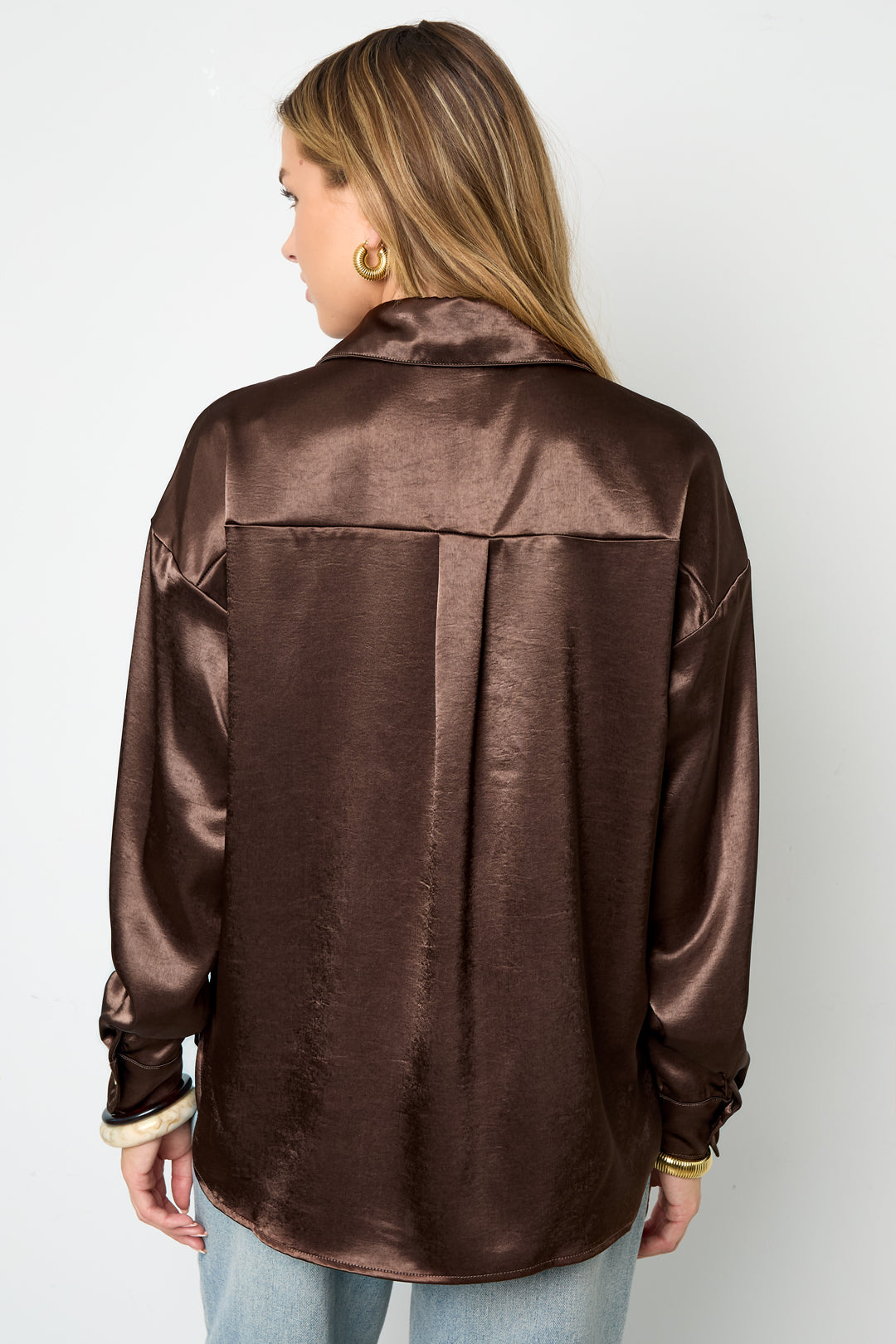 Woven Polyester Fiber Women's Blouse Casual Solid Color Basic