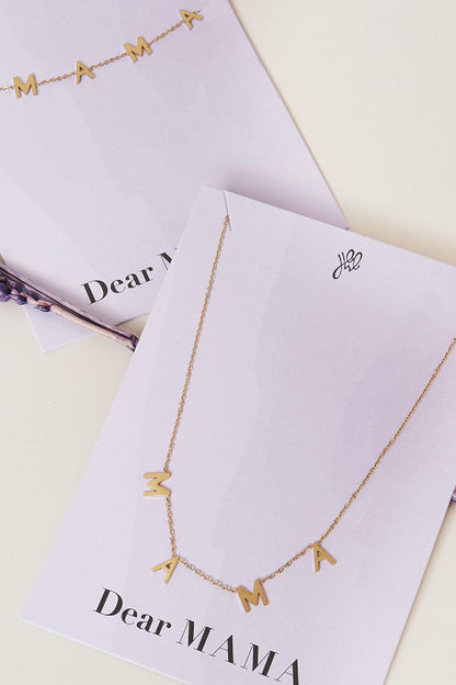 Ketting Dear Mama Goud kleur Stainless Steel