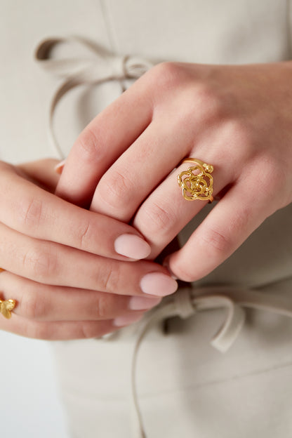 floral touch ring