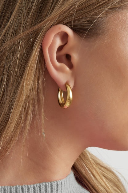 classy hoop oorbellen