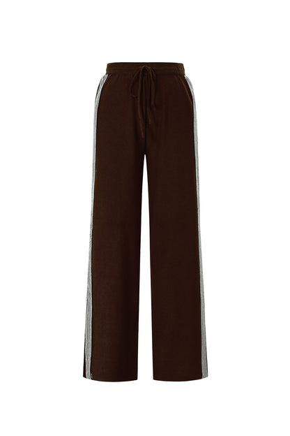 gebreide broek met strepen