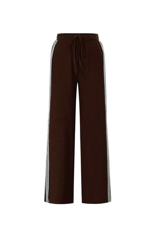 gebreide broek met strepen