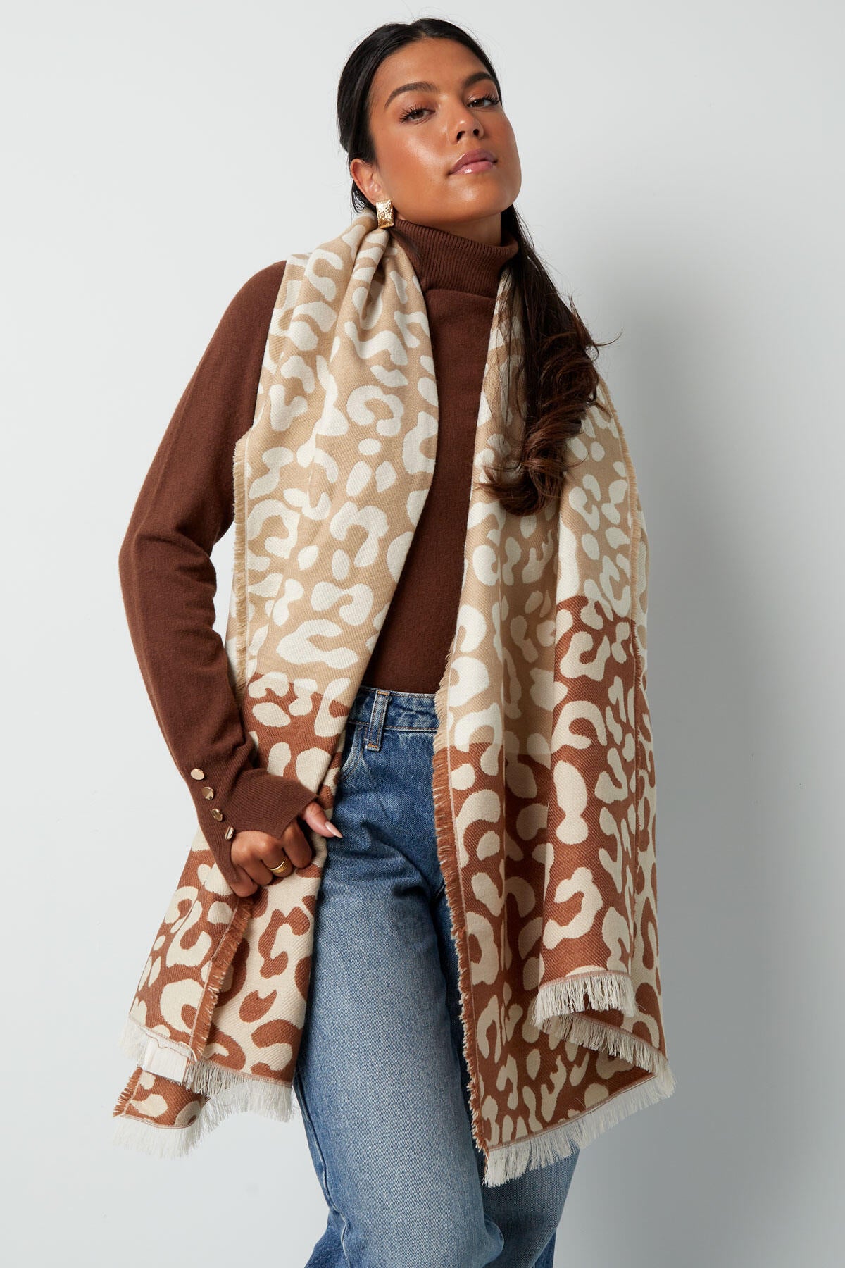 Wintersjaal leopard lover