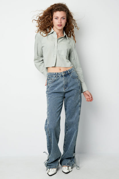 Soft Cotton Blouse in Grey, Pink, Black, and Light Blue