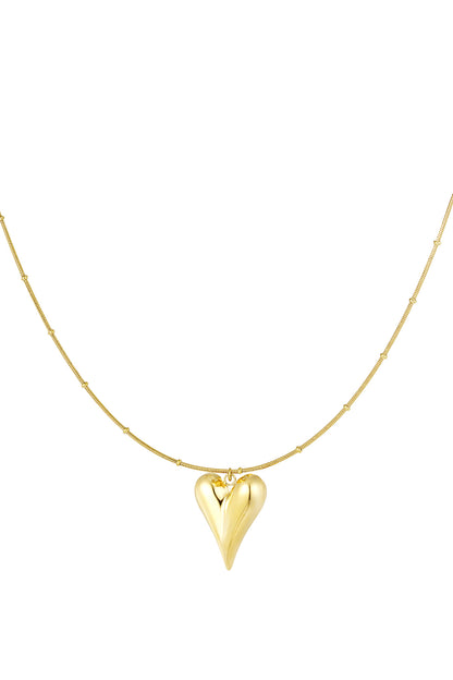 bolletjes ketting met iconische hart groot
