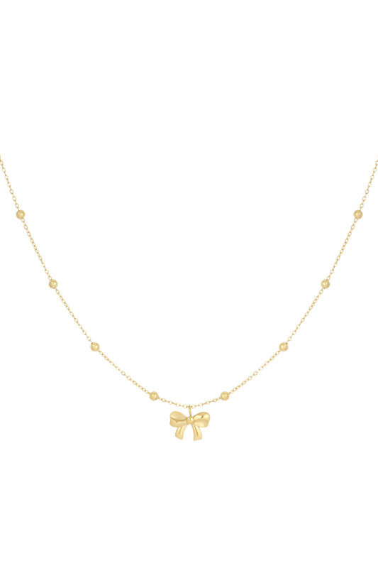 ketting met balletjes en strikje