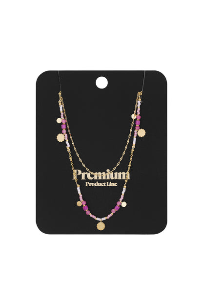ketting pink charms