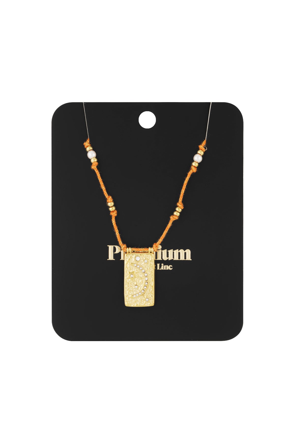 moony ketting - oranje &