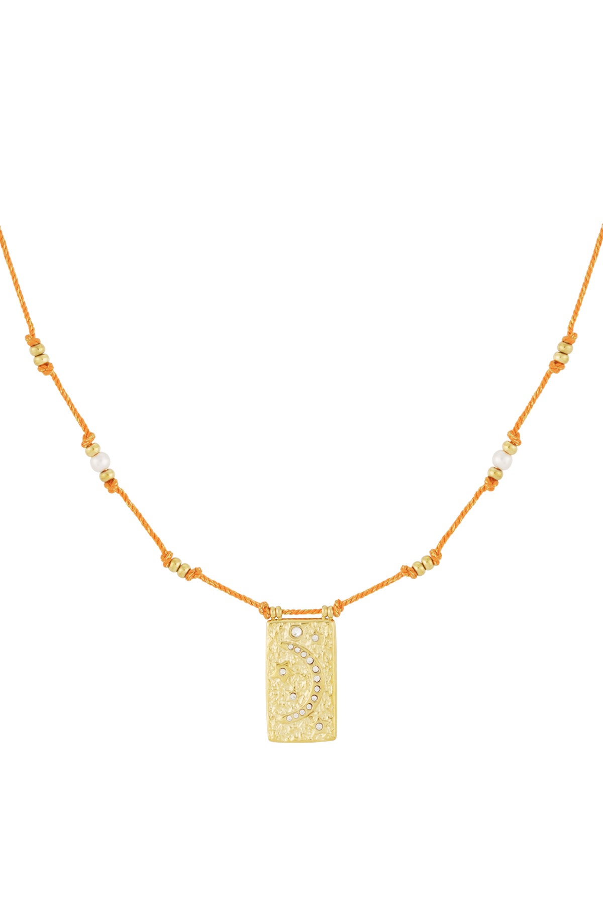 moony ketting - oranje &