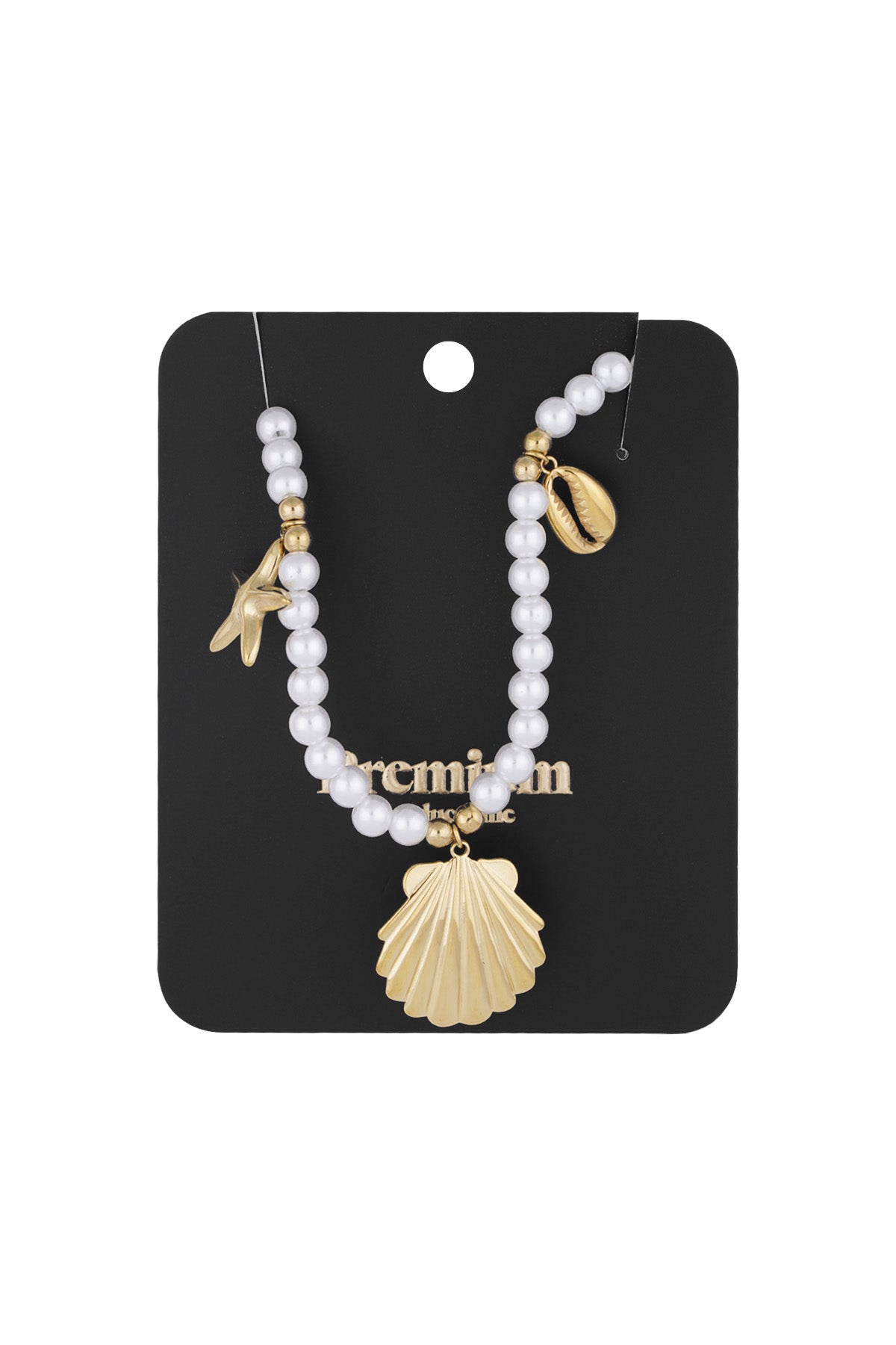 parelketting met zeebedels