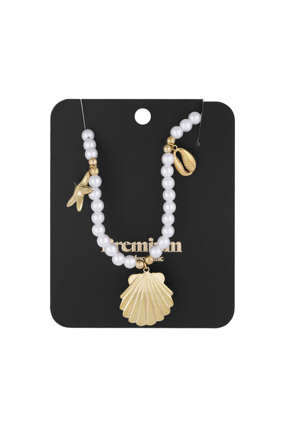 parelketting met zeebedels