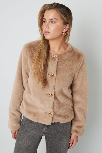 Woven Polyester Fiber Vrouwen Jas Elegant Solid Color Fall/Winter