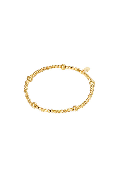 Armband Beady Goud kleur Stainless Steel