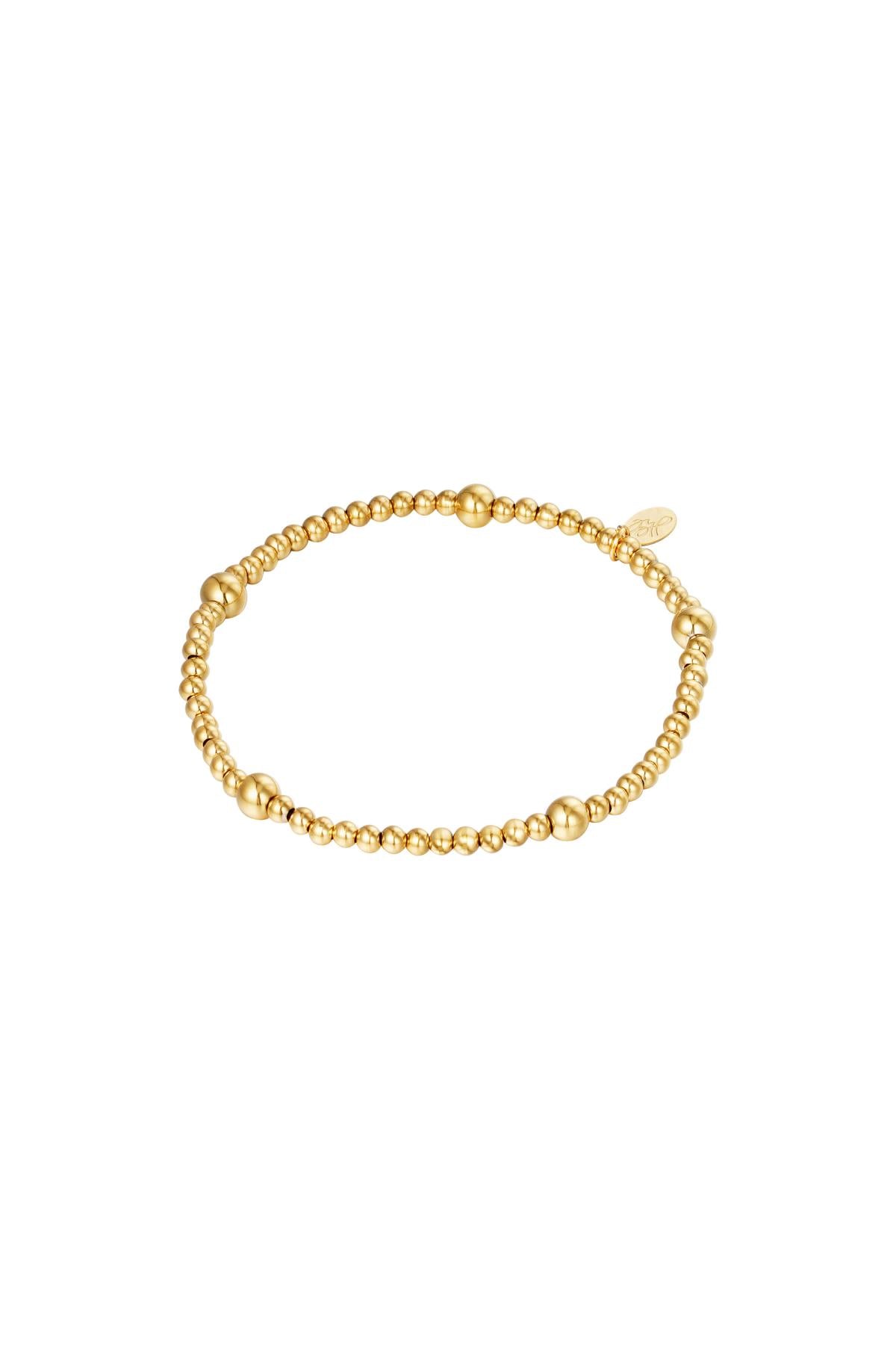 Armband Beady Goud kleur Stainless Steel