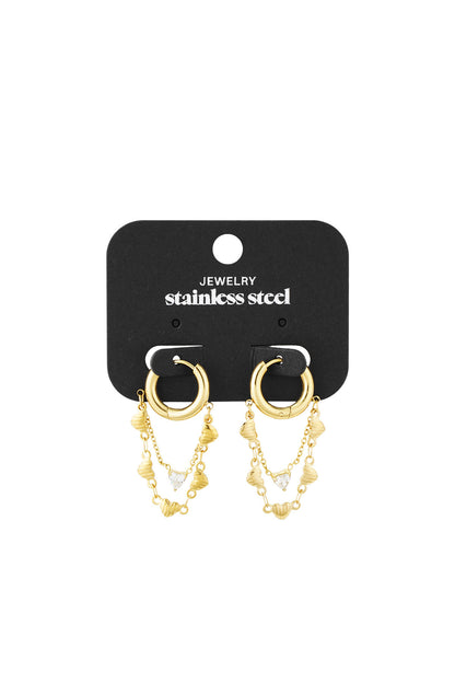 oorbellen chain of hearts