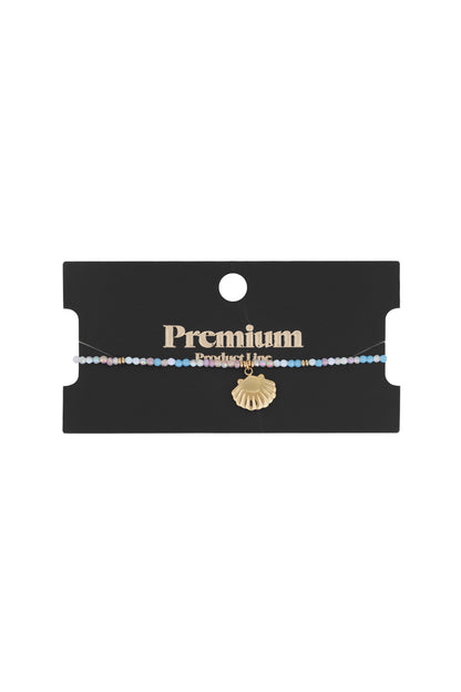 kleurvolle schelp armband