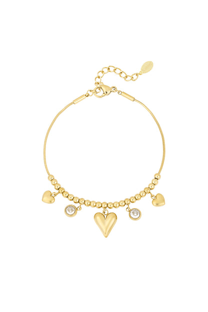 gleaming heart armband