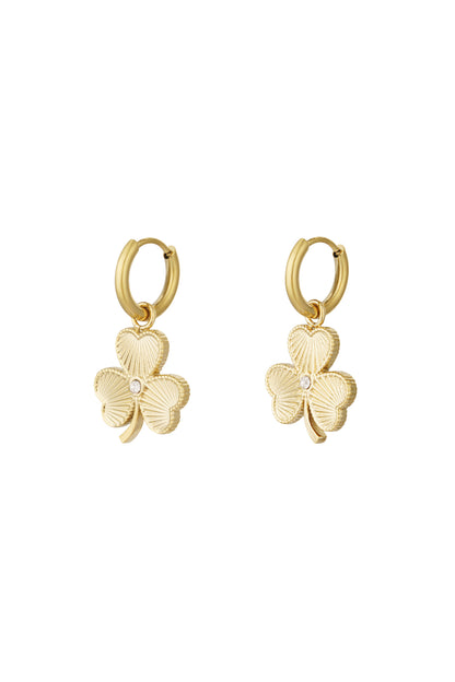 four-leaf clover oorbellen