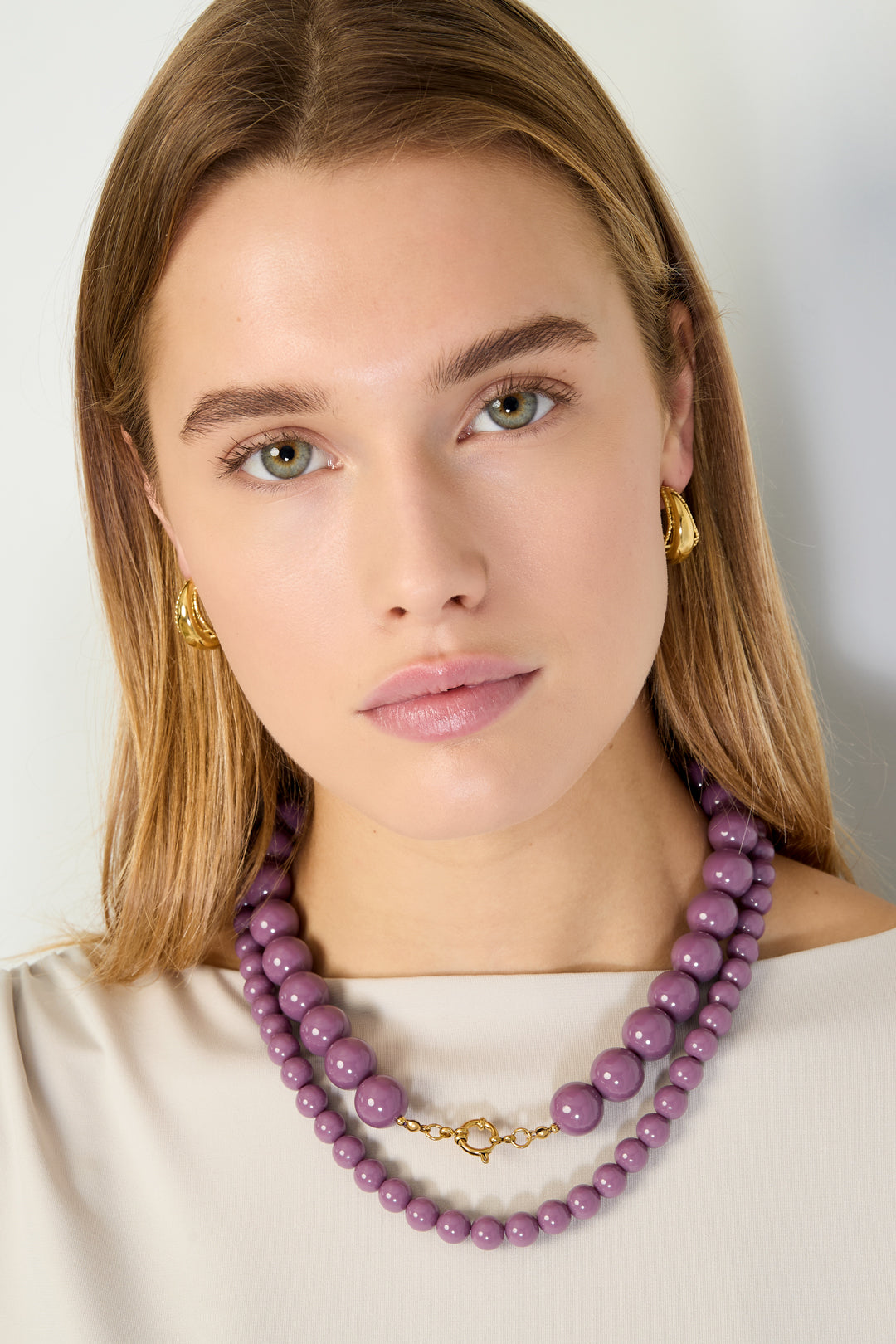 Resin Beaded Necklaces Beads Casual Daily Simple Series Women's jewelry-15mm