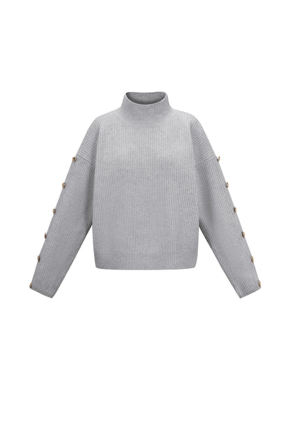 Knitted Polyester Fiber Women's Turtleneck Sweater Casual Solid Color