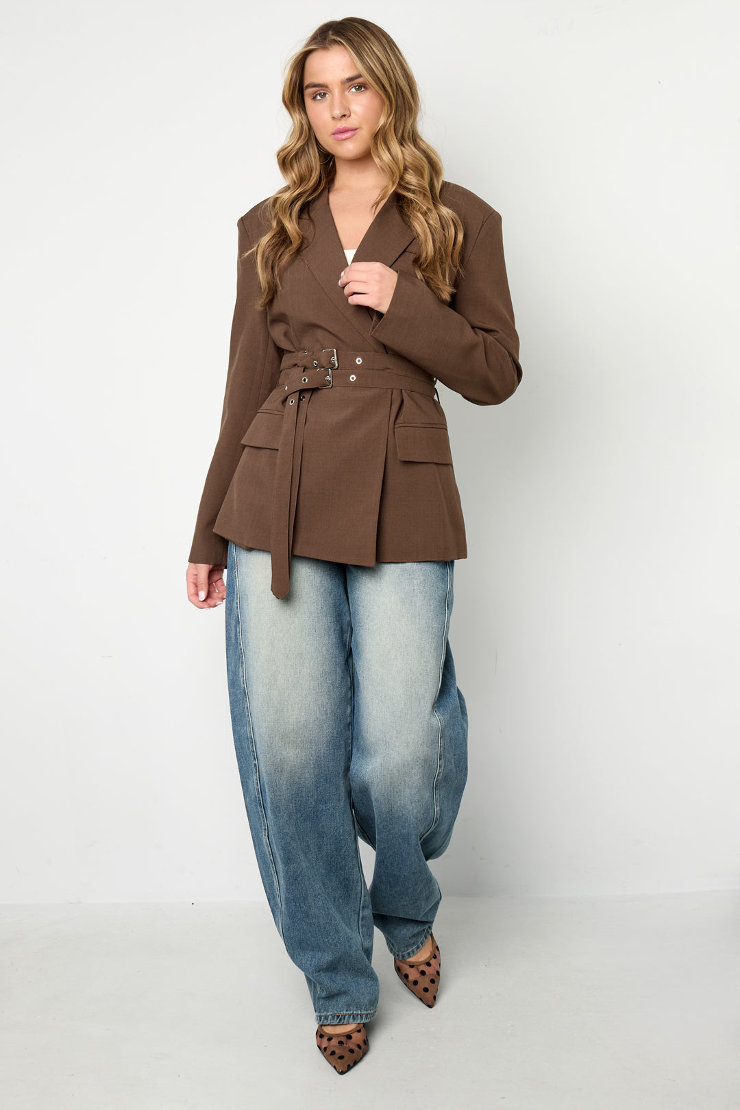 Woven Polyester Fiber Women's Suit Set Elegant Solid Color Fall/Winter