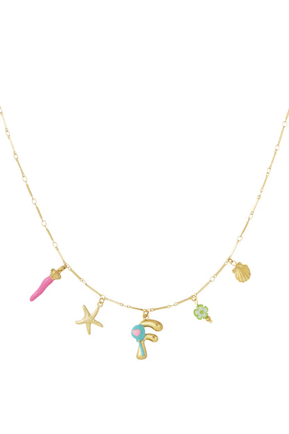 Happy Initials ketting met bedels
