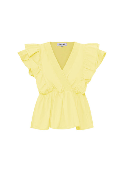 Elegant Ruffle Edge Sleeveless Top for Spring/Summer