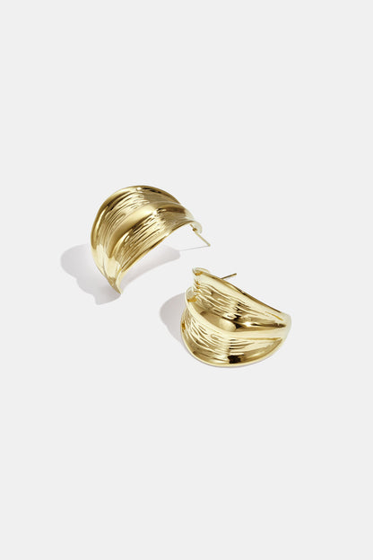 Roestvrijstalen oorringen met bladmotief, casual, alledaags en eenvoudig, dames sieraden
