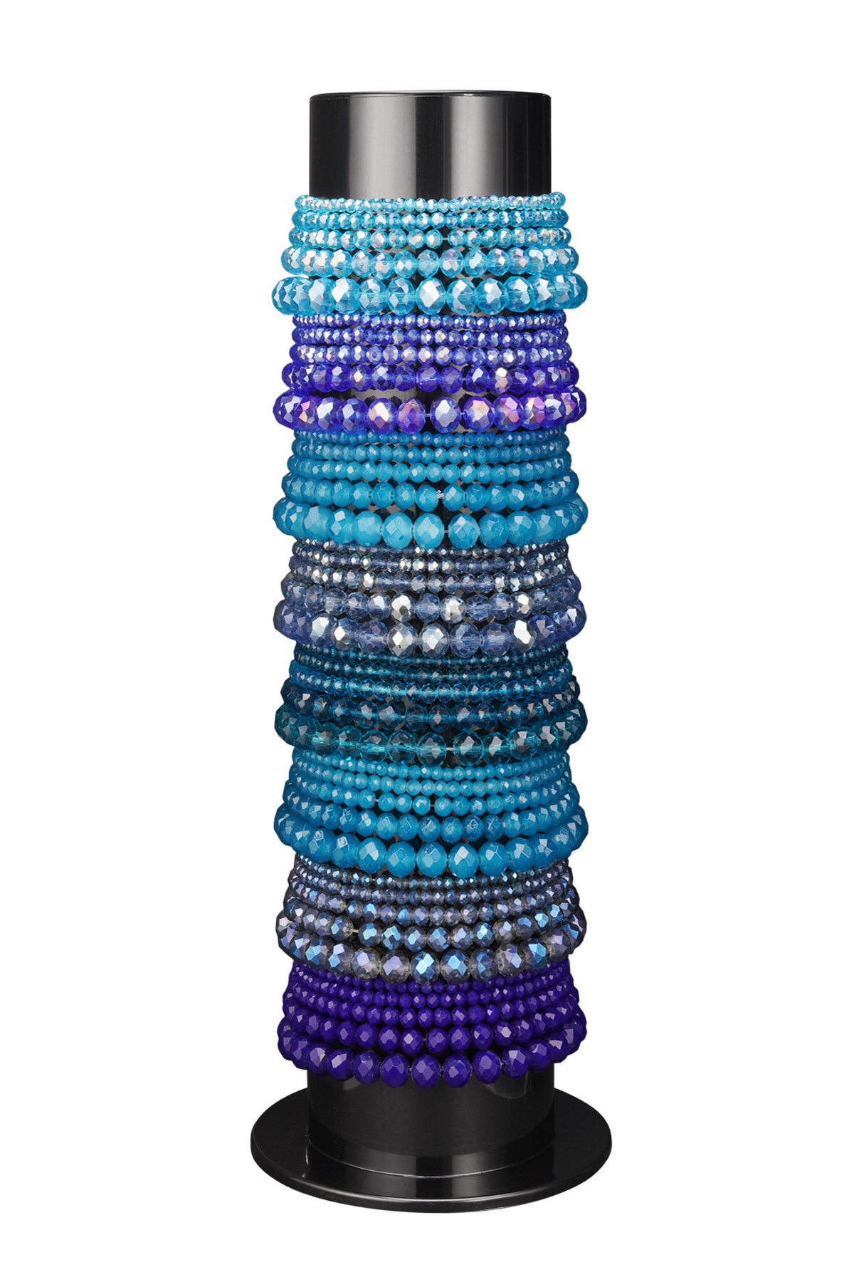 Armbanden display met glaskralen armbanden