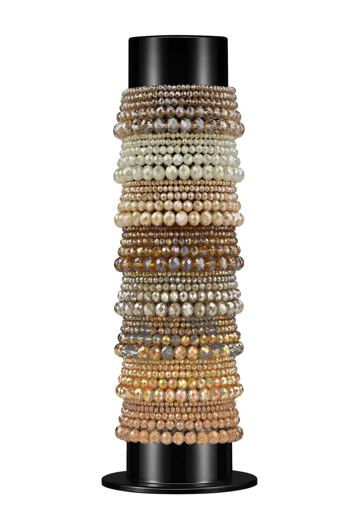 Armbanden display met glaskralen armbanden