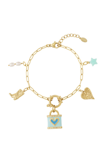 Blauwe liefde DIY armband