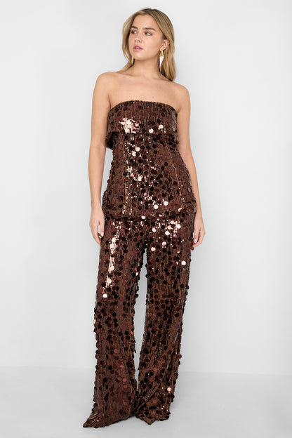 Woven Polyester Fiber Women's Sleeveless Top Sequins Elegant