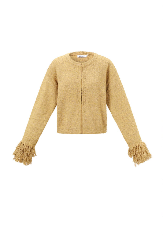 Knitted Polyester Fiber Women's Cardigan Casual Solid Color Fall/Winter