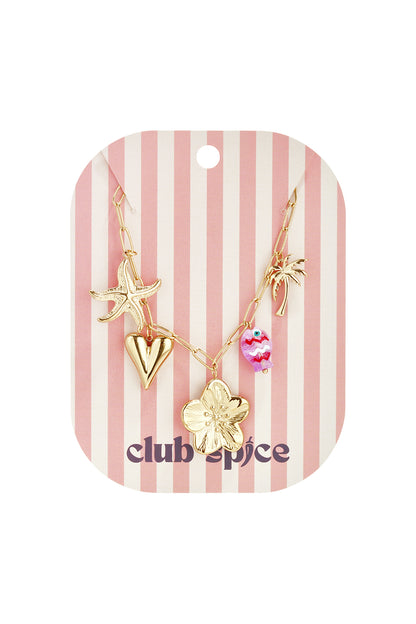 Ketting met grote schakels en charms