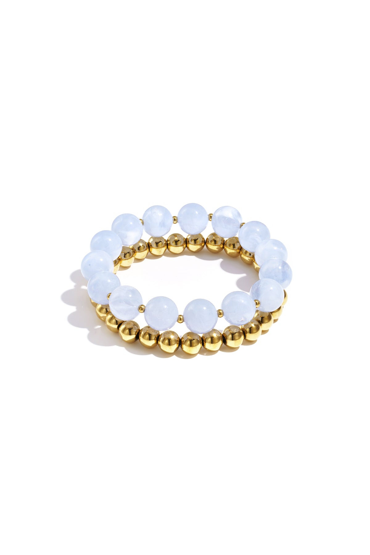 Armbandenset met ronde kralen