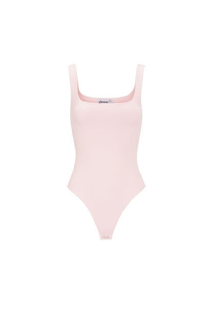 Knitted Nylon Shapewear Bodysuit Basic Solid Color