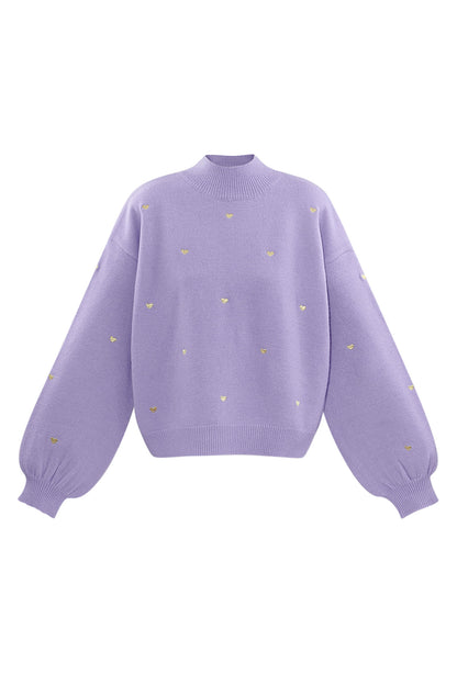 Acryl Gebreide Trui Casual Hart Patroon Herfst/Winter