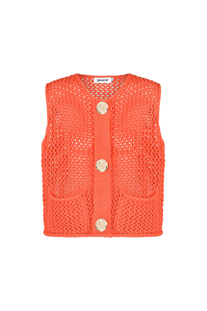 Gebreide Polyester Vrouwen Trui Met Openwerk Ontwerp
