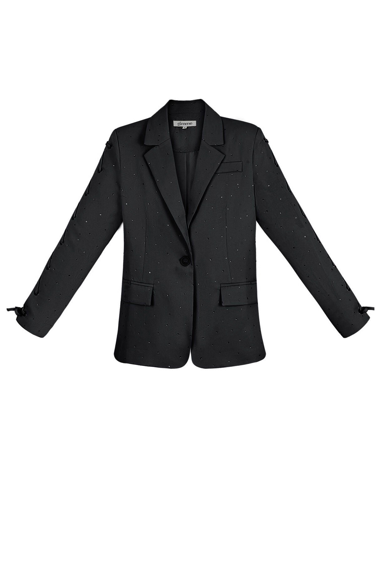 Polyester Vrouwen Jas Set Met Veters Op Mouw