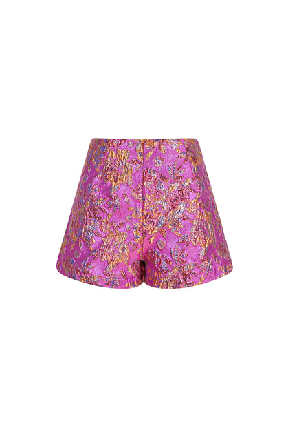 Stylish Comfort: Yehwang's Polyester Shorts in Blue, Champagne & Fuchsia