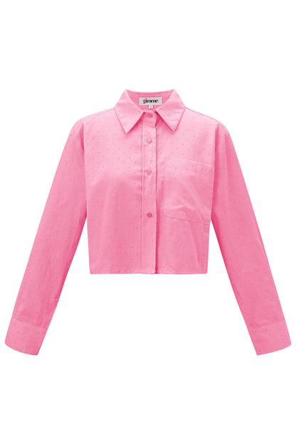 Soft Cotton Blouse in Grey, Pink, Black, and Light Blue