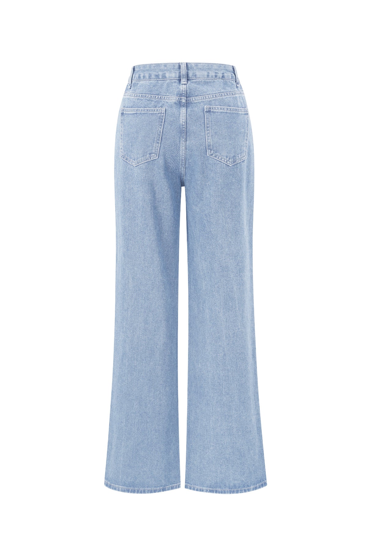 Cotton Woven Women's Straight Leg Denim Pants Heart Embroidery Casual