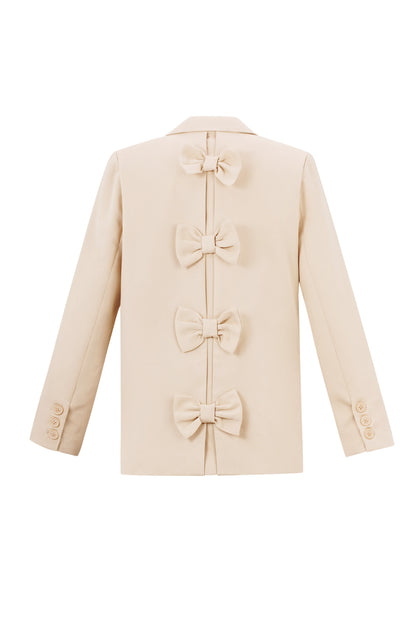 Polyester Women's Suit Set Tailored Bow Detail